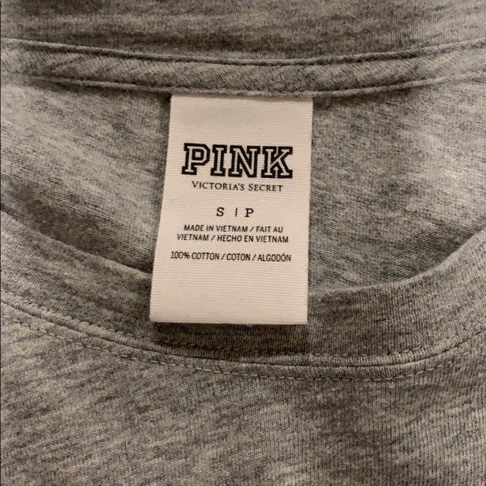 VSPINK long sleeve T-shirt w gold + black sequence - Picture 3 of 6